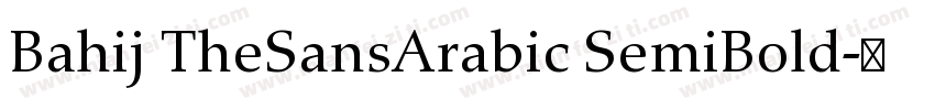 Bahij TheSansArabic SemiBold字体转换